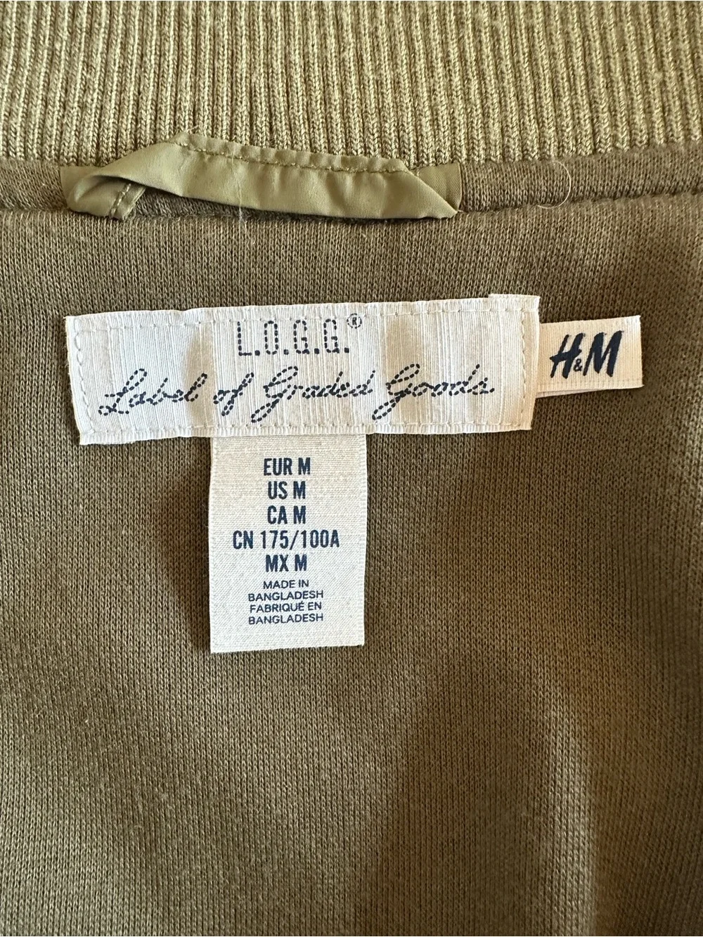 H&M Olive Green Bomber Jacket